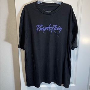 Prince Purple Rain Tee Shirt Mens XXL Black Purple short sleeves crew neck